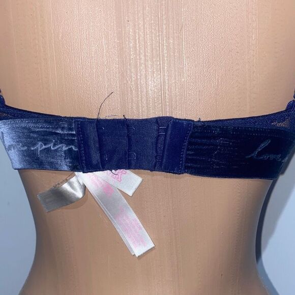PINK Victoria's Secret Navy Wear Everywear Lightly Lined T-Shirt Bra Size 32C - Picture 4 of 9